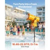 image:imageVEVOR Foam Machine Auto Oscillation Foam Cannon Party Machine Bubble Cannon with Fan 3Color LED Lights amp Triangular Structure Dense Foams Maker for Gatherings Backyard Celebrations amp Party260 x 209 x 744 inch