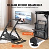 image:imageVEVOR Foldable Racing Steering Wheel Stand Height Adjustable Universal Base Compatible with Logitech amp Thrustmaster Racing Wheel and Pedal Heavyduty Frame Standard GTFormula Seating PortableSquare pipe