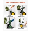 image:imageVEVOR Garden Pot Mover Heavy Duty Plant Dolly Cart with Adjustable Grabbing Arm Max 143 LBS Weight Capacity Potted Plant Mover Dolly with Suction Cup and Secure Lock Fits for Indoor amp Outdoor Use