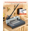 image:imageVEVOR Guillotine Sheet Metal Shear 12 in Manual Hand Plate Shear Heavy Duty Metal Plate Cutter Tool with Solid Steel Frame High Precision for Cutting PCB Boards Aluminum Steel Copper Plastic