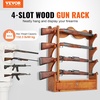 image:imageVEVOR Gun Rack Wood Gun Rack Wall Mount Gun Display Rack Holds 4 Rifles Shotguns 132 lb Heavy Duty Wall Storage Display Rifle Rack with Soft Padding