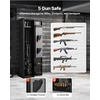 image:imageVEVOR Gun Safe Heavy Duty ColdRolled Steel Rifle Cabinet with Fingerprint amp Key Large Long Gun Cabinet with Magazine and LED Adjustable Racks for Rifles Pistols ShotgunAssembly Required
