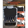 image:imageVEVOR Hard Pistol Case Holds Multiple Pistols amp Magazine Hard Gun Case with PreCut XPE Foam Lining Waterproof Firearm Travel Case with Handle for Gun Lenses Camera Gear TSA Compliant4 Pistols  23 Magazine