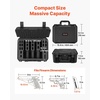 image:imageVEVOR Hard Pistol Case Holds Multiple Pistols amp Magazine Hard Gun Case with PreCut XPE Foam Lining Waterproof Firearm Travel Case with Handle for Gun Lenses Camera Gear TSA Compliant4 Pistols  23 Magazine