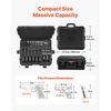 image:imageVEVOR Hard Pistol Case Holds Multiple Pistols amp Magazine Hard Gun Case with PreCut XPE Foam Lining Waterproof Firearm Travel Case with Handle for Gun Lenses Camera Gear TSA Compliant8 Pistols  28 Magazine