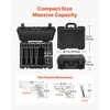 image:imageVEVOR Hard Pistol Case Holds Multiple Pistols amp Magazine Hard Gun Case with PreCut XPE Foam Lining Waterproof Firearm Travel Case with Handle for Gun Lenses Camera Gear TSA Compliant5 Pistols  31 Magazine