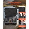 image:imageVEVOR Hard Pistol Case Holds Multiple Pistols amp Magazine Hard Gun Case with PreCut XPE Foam Lining Waterproof Firearm Travel Case with Handle for Gun Lenses Camera Gear TSA Compliant8 Pistols  28 Magazine