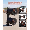 image:imageVEVOR Heavy Duty Double Welding Cable Reel Welding Cable Lead Reels for 150FT 10 amp 125FT 20 Cable PowderCoated Steel Reel with Locking Pin for Service Trucks Fleet Maintenance Jobsites16 x 10 x 26inch