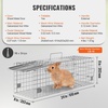 image:imageVEVOR Humane Live Animal Trap Dimensions 50 x 20 x 26 Cage Trap Crafted from Galvanized Iron Collapsible Design with Carrying Handle for Capturing Stray Dogs Armadillos Raccoons and Foxes24 x 8 x 8