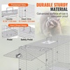 image:imageVEVOR Humane Live Animal Trap Dimensions 50 x 20 x 26 Cage Trap Crafted from Galvanized Iron Collapsible Design with Carrying Handle for Capturing Stray Dogs Armadillos Raccoons and Foxes42 x 16 x 18