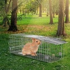 image:imageVEVOR Humane Live Animal Trap Dimensions 50 x 20 x 26 Cage Trap Crafted from Galvanized Iron Collapsible Design with Carrying Handle for Capturing Stray Dogs Armadillos Raccoons and Foxes24 x 8 x 8