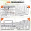 image:imageVEVOR Humane Live Animal Trap Dimensions 50 x 20 x 26 Cage Trap Crafted from Galvanized Iron Collapsible Design with Carrying Handle for Capturing Stray Dogs Armadillos Raccoons and Foxes50 x 20 x 26