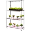 image:imageVEVOR Indoor Greenhouse with Grow Light 59 in Tall 4Tier Plant Stand with Clear Cover Timer amp Hygrometer 180W Full Spectrum Grow Lights Metal Lighted Plants Shelf Holder for Indoor Plants3 Light Modes