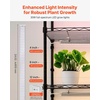 image:imageVEVOR Indoor Greenhouse with Grow Light 59 in Tall 4Tier Plant Stand with Clear Cover Timer amp Hygrometer 180W Full Spectrum Grow Lights Metal Lighted Plants Shelf Holder for Indoor PlantsBlack