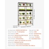 image:imageVEVOR Indoor Greenhouse with Grow Light 59 in Tall 4Tier Plant Stand with Clear Cover Timer amp Hygrometer 180W Full Spectrum Grow Lights Metal Lighted Plants Shelf Holder for Indoor PlantsWith Mechanical Timer