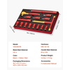 image:imageVEVOR Insulated Socket Set 16Piece Insulated Wrench Tool Set 1000V Insulated Socket Tool with Insulated Sockets Insulated THandle Wrench Drive Rachet Extensions for Electricians Home Repair16 pezzi