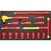 image:imageVEVOR Insulated Socket Set 16Piece Insulated Wrench Tool Set 1000V Insulated Socket Tool with Insulated Sockets Insulated THandle Wrench Drive Rachet Extensions for Electricians Home Repair16 pezzi
