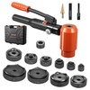 image:imageVEVOR Knockout Punch Set 10 Ton Hydraulic Knockout Set 12 to 2 KO Tool Kit Hole Making Tool KO Tools Kit W6 Dies for Metal Electrical Cabinets Electrical Control Cabinets Switch Cabinets15 Ton Hydraulic Knockout Set