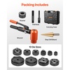 image:imageVEVOR Knockout Punch Set 10 Ton Hydraulic Knockout Set 12 to 2 KO Tool Kit Hole Making Tool KO Tools Kit W6 Dies for Metal Electrical Cabinets Electrical Control Cabinets Switch Cabinets15 Ton Hydraulic Knockout Set