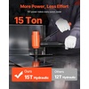 image:imageVEVOR Knockout Punch Set 10 Ton Hydraulic Knockout Set 12 to 2 KO Tool Kit Hole Making Tool KO Tools Kit W6 Dies for Metal Electrical Cabinets Electrical Control Cabinets Switch Cabinets15 Ton Hydraulic Knockout Set