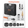 image:imageVEVOR Knockout Punch Set 10 Ton Hydraulic Knockout Set 12 to 2 KO Tool Kit Hole Making Tool KO Tools Kit W6 Dies for Metal Electrical Cabinets Electrical Control Cabinets Switch Cabinets12 to 2 inch SLUGBuster Ratchet Knockout Set