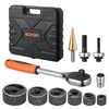 image:imageVEVOR Knockout Punch Set 10 Ton Hydraulic Knockout Set 12 to 2 KO Tool Kit Hole Making Tool KO Tools Kit W6 Dies for Metal Electrical Cabinets Electrical Control Cabinets Switch Cabinets12 to 2 inch SLUGBuster Ratchet Knockout Set