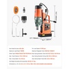 image:imageVEVOR Mag Drill Press 1300W 157 Boring Diameter 2922lbf Power Portable Magnetic Drill 810 PRM Electric Drilling Machine for Metal Surface Industrial and Home ImprovementW 2  NEW