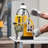 image:imageVEVOR Magnetic Drill 1400W Motor 16 in Boring Diameter 2810 lbf Portable Electric Mag Drill Press with 11 Coring Bits 800 RPM Speed Drilling Machine for Metal Surface Home Improvement IndustryW 16 2pcs  Yellow