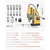 image:imageVEVOR Magnetic Drill 1400W Motor 16 in Boring Diameter 2810 lbf Portable Electric Mag Drill Press with 11 Coring Bits 800 RPM Speed Drilling Machine for Metal Surface Home Improvement IndustryW 16 11pcs  Yellow