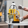 image:imageVEVOR Magnetic Drill 1400W Motor 16 in Boring Diameter 2810 lbf Portable Electric Mag Drill Press with 11 Coring Bits 800 RPM Speed Drilling Machine for Metal Surface Home Improvement IndustryW 16 11pcs  Yellow