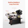 image:imageVEVOR Metal Horizontal Band Saw 7 x 12 in Rectangular Cutting Capacity 110220V Vertical Cutting Bandsaw with 11 kW Motor 045 Angle Adjustment Variable Speed for Metal Wood and PlasticFixed Base