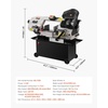 image:imageVEVOR Metal Horizontal Band Saw 7 x 12 in Rectangular Cutting Capacity 110220V Vertical Cutting Bandsaw with 11 kW Motor 045 Angle Adjustment Variable Speed for Metal Wood and PlasticFixed Base