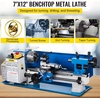 image:imageVEVOR Metal Lathe 7x12 Precision Bench Top Mini Metal Lathe 550W Variable Speed 502500 RPM Nylon Gear Movable Lamp for Precision Parts Processing712 in