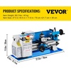 image:imageVEVOR Metal Lathe 7x12 Precision Bench Top Mini Metal Lathe 550W Variable Speed 502500 RPM Nylon Gear Movable Lamp for Precision Parts Processing712 in