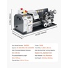 image:imageVEVOR Metal Lathe Machine 87 x 18 in Precision Bench Power Metal Lathe Automatic Feed 02500 RPM Variable Speed 1250W Brushless Motor for Processing Precision Parts Soft Metals Wood Plastics8 x 16Highquality