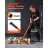 image:imageVEVOR Pallet Buster Tool with 41 Carbon Steel Handle Heavy Duty Wrecking Pry Bar Articulating Head Deck Board Removal Tool for NonDamaging Wooden Pallet amp Deck Removal45 Long Handle