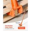 image:imageVEVOR Pallet Buster Tool with 41 Carbon Steel Handle Heavy Duty Wrecking Pry Bar Articulating Head Deck Board Removal Tool for NonDamaging Wooden Pallet amp Deck Removal45 Long Handle