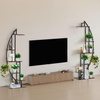 image:imageVEVOR Plant Stand Indoor with Grow Lights 63 in Tall 9Tier Lighted Plant Shelf Metal Corner Plants Holder 3 Timer amp 10 Brightness CurveShaped Flower Display Rack for Living Room Balcony DecorBlack  2 Pack Half Moon