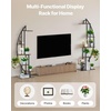 image:imageVEVOR Plant Stand Indoor with Grow Lights 63 in Tall 9Tier Lighted Plant Shelf Metal Corner Plants Holder 3 Timer amp 10 Brightness CurveShaped Flower Display Rack for Living Room Balcony DecorBlack  2 Pack Half Moon