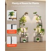 image:imageVEVOR Plant Stand Indoor with Grow Lights 63 in Tall 9Tier Lighted Plant Shelf Metal Corner Plants Holder 3 Timer amp 10 Brightness CurveShaped Flower Display Rack for Living Room Balcony DecorBlack  2 Pack Half Moon