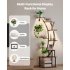 image:imageVEVOR Plant Stand Indoor with Grow Lights 63 in Tall 9Tier Lighted Plant Shelf Metal Corner Plants Holder 3 Timer amp 10 Brightness CurveShaped Flower Display Rack for Living Room Balcony DecorBlack  1 Pack Half Moon
