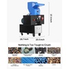 image:imageVEVOR Plastic Shredder Crusher 10HP75KW Plastic Grinder Granulator 250450kgh Capacity Pulverizer Recycling Machine with Wheels SDK11 Blade amp 10mm Mesh for PVC PTFE 220V 60Hz 3Phase3HP 22KW