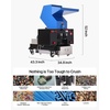 image:imageVEVOR Plastic Shredder Crusher 10HP75KW Plastic Grinder Granulator 250450kgh Capacity Pulverizer Recycling Machine with Wheels SDK11 Blade amp 10mm Mesh for PVC PTFE 220V 60Hz 3Phase55HP 40KW