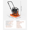 image:imageVEVOR Plate Compactor 28 HP 785CC Gas Engine 5250 VPM 1920 lbs Force Vibratory Compaction Tamper with 187 x 118 inch Plate for Walkways Patios Asphalts Paver Landscaping EPA Compliant3543 x 1732 x 3622 in  900 x 440 x 920 mm