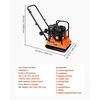 image:imageVEVOR Plate Compactor 28 HP 785CC Gas Engine 5250 VPM 1920 lbs Force Vibratory Compaction Tamper with 187 x 118 inch Plate for Walkways Patios Asphalts Paver Landscaping EPA Compliant394 x 1575 x 3543 in  1000 x 400 x 900 mm
