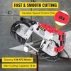 image:imageVEVOR Portable Band Saw 110V Removable Alloy Steel Base 5 Inch Cutting Capacity Hand held Variable Speed Portable Bandsaw 10Amp Motor Deep Cut Band saw for Metal WoodNo Base