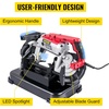 image:imageVEVOR Portable Band Saw 110V Removable Alloy Steel Base 5 Inch Cutting Capacity Hand held Variable Speed Portable Bandsaw 10Amp Motor Deep Cut Band saw for Metal Woodwith Base