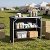 image:imageVEVOR Portable Tradeshow Podium Table 5118 x 1831 x 374 Display Exhibition Counter Stand Booth Fair with Wall Foldable Promotion Retail Bar Table Pop Up Podium with Storage Rack Carrying Bag433 x 152 x 348 inches