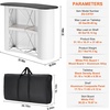 image:imageVEVOR Portable Tradeshow Podium Table 5118 x 1831 x 374 Display Exhibition Counter Stand Booth Fair with Wall Foldable Promotion Retail Bar Table Pop Up Podium with Storage Rack Carrying Bag51 Length