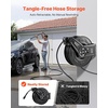image:imageVEVOR Pressure Washer Hose Reel 60 ft x 14 inch Retractable Power HeavyDuty Steel Washer Hose Reel 4000PSI Max AutoRewinding Flexible WallFloor Mounted for Car WashingGardenFloor Cleaning60 ft x 14 inch  4000PSI